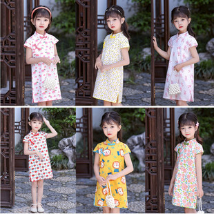 Детское ципао, платье, ханьфу, наряд маленькой принцессы, китайский стиль
