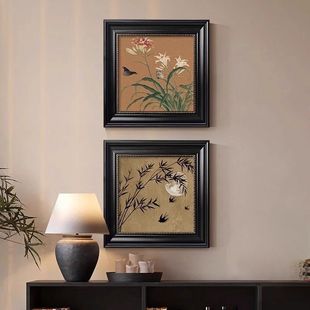 Restaurant Decorative Painting, Antique Style Bedroom Wall Painting, New Chinese Style Living Room Orchid Bamboo Entrance Hanging Painting, Antique Style