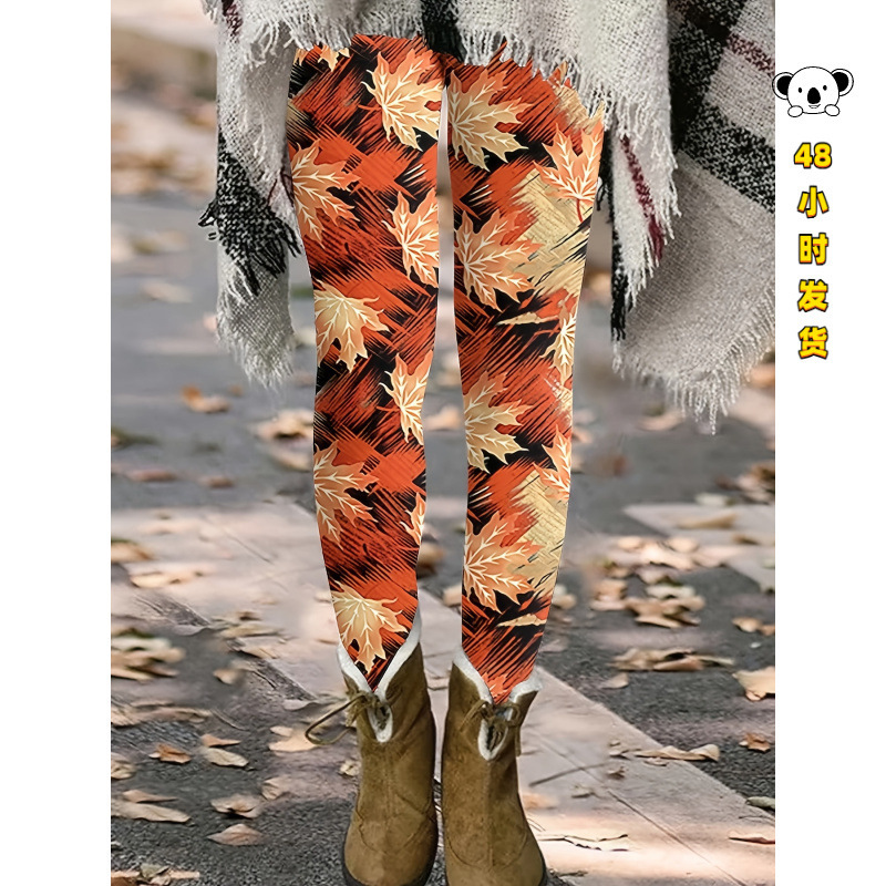 P 70459 Women's high stretch printed yoga capris