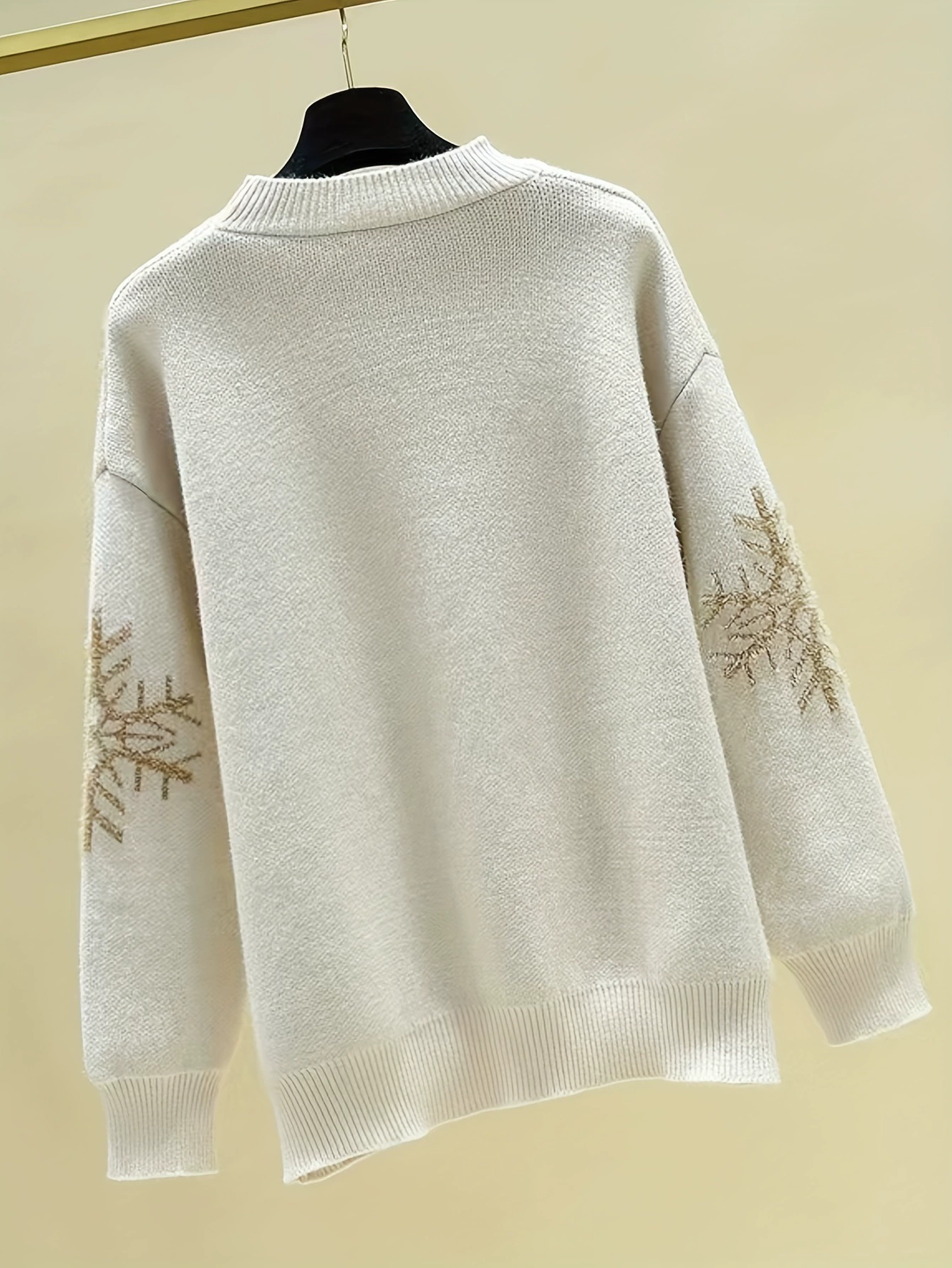 Jacquard Pattern Elk Sweater Elegant Women's Cart Cross-border