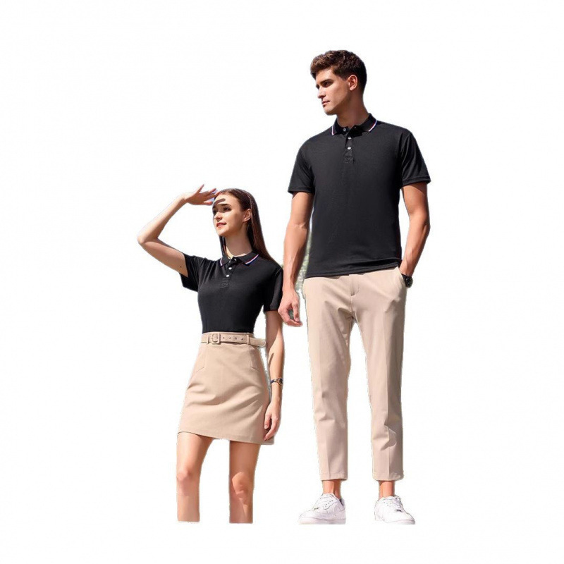 Camisas de polo de impresión de solapa de marca de trabajo camisas culturales de hielo corto camisetas publicitarias logotipo bordado