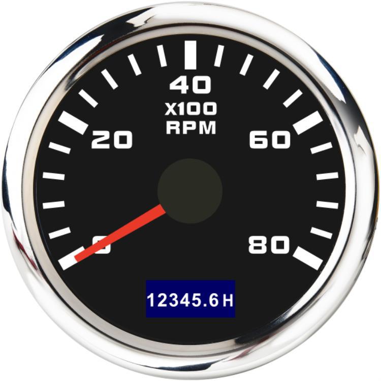52mm pointer tachometer for car and boat use, modified universal model for car and yacht engines, high-precision tachometer