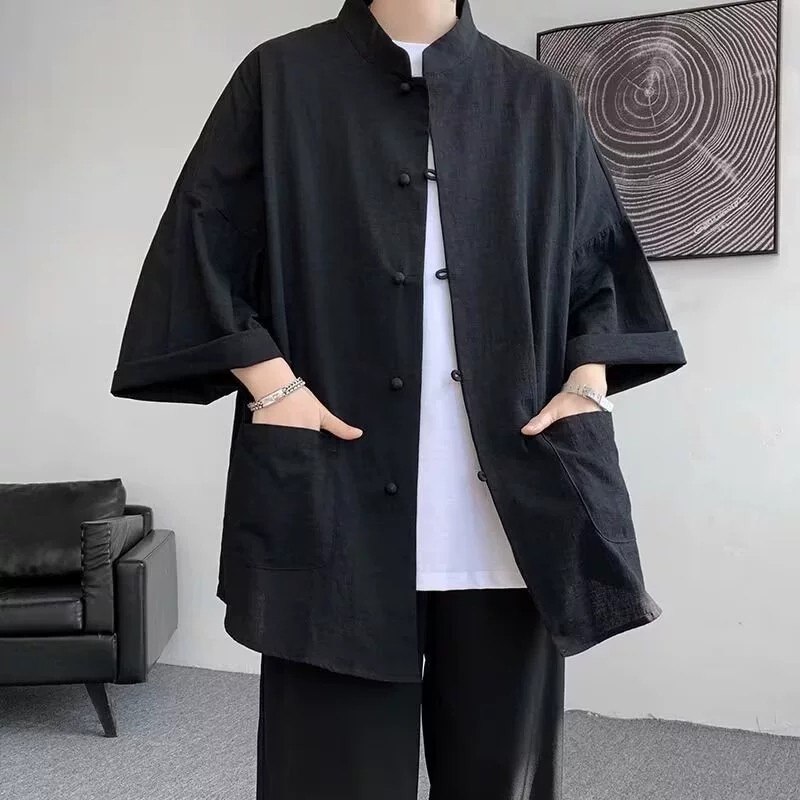 Summer thin shirt, Hanfu, T-shirt, 2024 years, Chinese style, with short sleeve