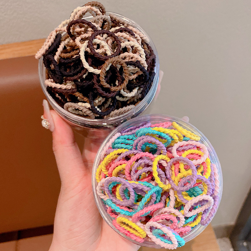 Banda de goma para niños no daña cabello de niña bebé elástico pulgar anillo para el cabello de bebé cuerda de la cabeza banda de goma adornamiento para el cabello