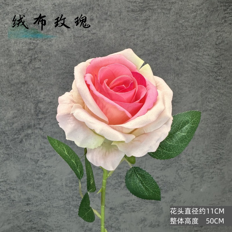 Rosas de tela única flores de tela