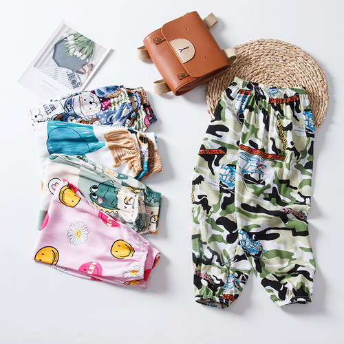 Children's anti-mosquito pants summer thin baby anti-mosquito pants casual trousers for boys and girls summer bloomers  new style