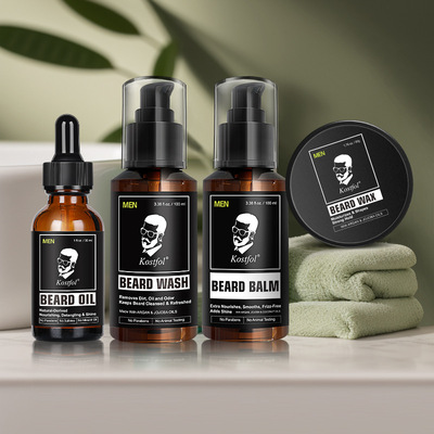 跨境男士剃须胡须油 鬓角胡子护理营养液生长护理精油胡须乳|ms