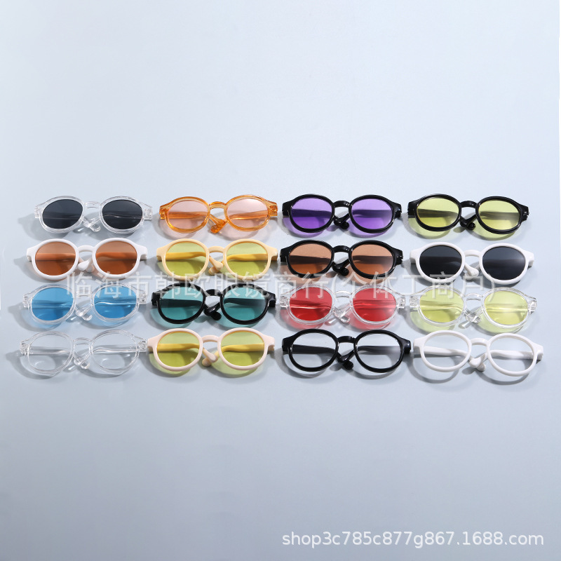 2025 fábrica de explosión para suministrar directamente la nueva serie de lentes de marco transparente de color con adornos para bebés