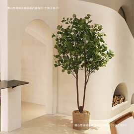 仿真绿植假树落地盆栽高端轻植物仿真树奢仿生装饰摆件室内尤加利