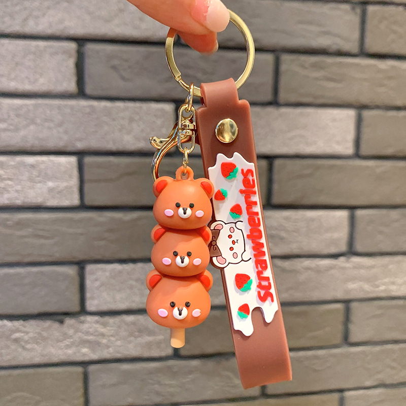 Tamaño pequeño jengle llavero Panda Yugui perro muñeca colgante bolsa de coche adornos pequeño regalo