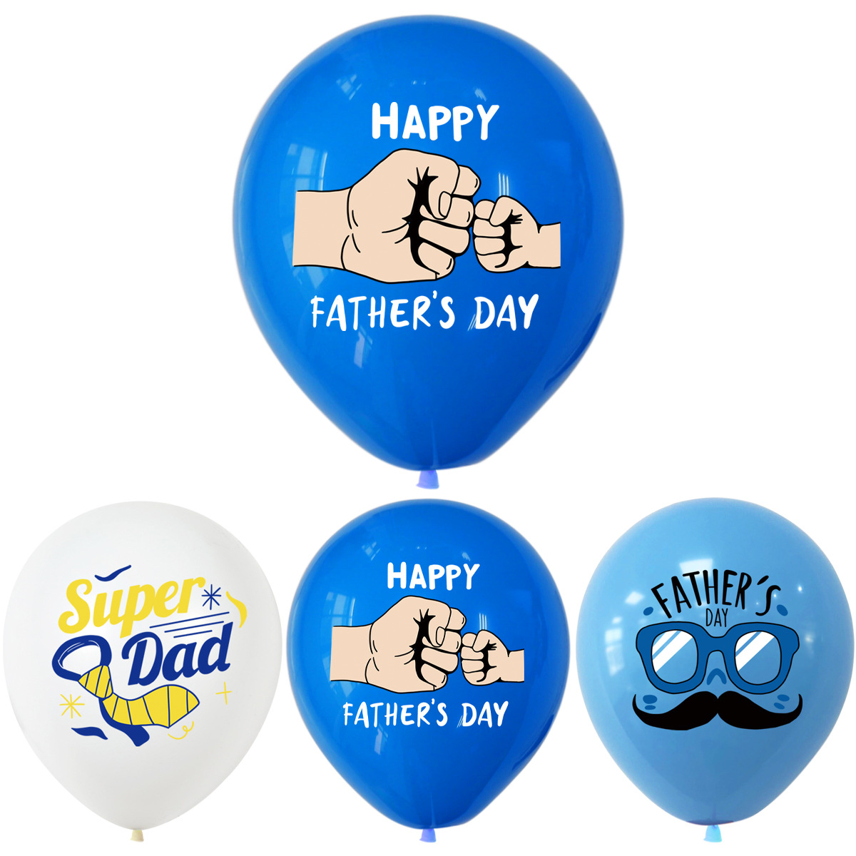 Father's Day theme 12-inch latex printed balloon dad holiday party decoration background wall flag cake plug