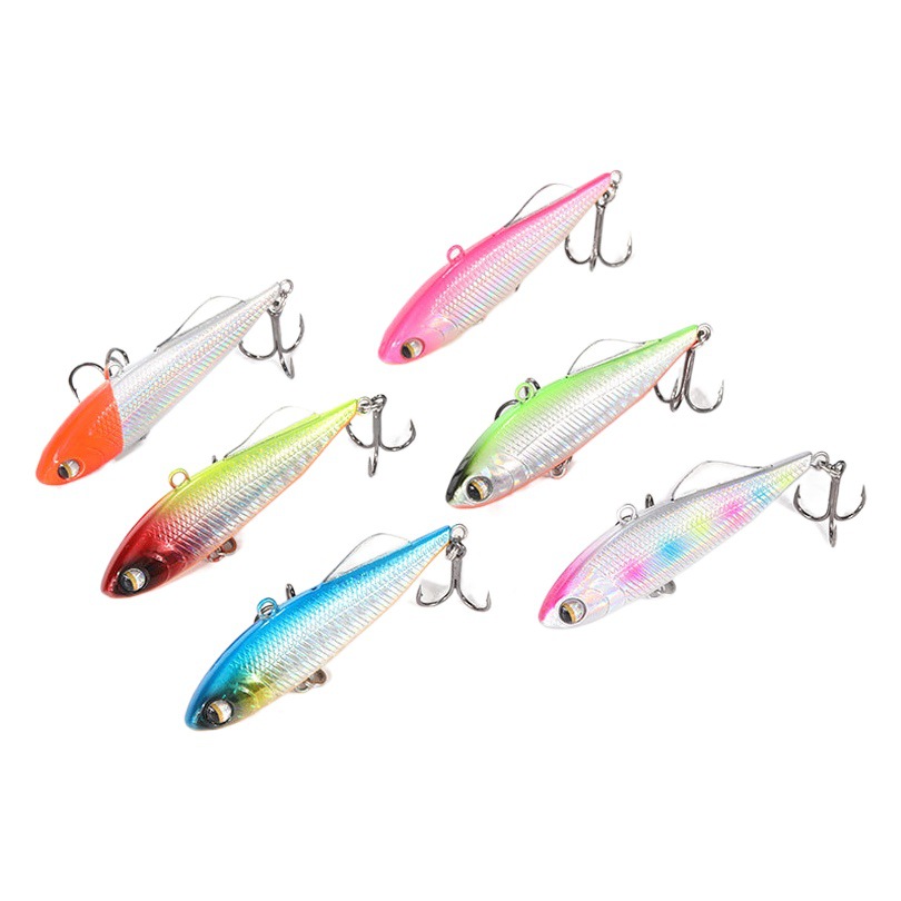 Ala oculta Luya cebo falso VIB sacudida en forma de choque y ruido pesado depósito de luz rebordear bajo bagre pez mandarín azul ligeramente