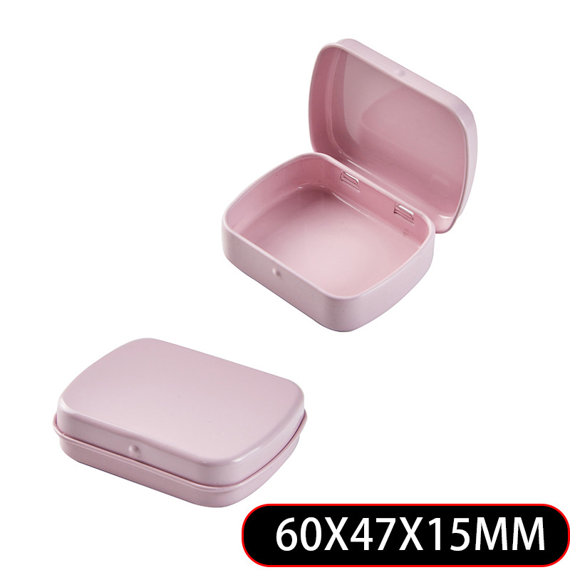 Caja Metálica Pequeña con Bisagra de Hojalata, Frostado, para Embalaje Universal