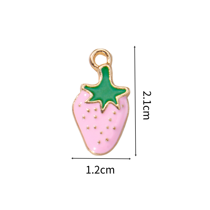 Colgante de frutas de aleación con gota de aceite, DIY pulseras y pendientes