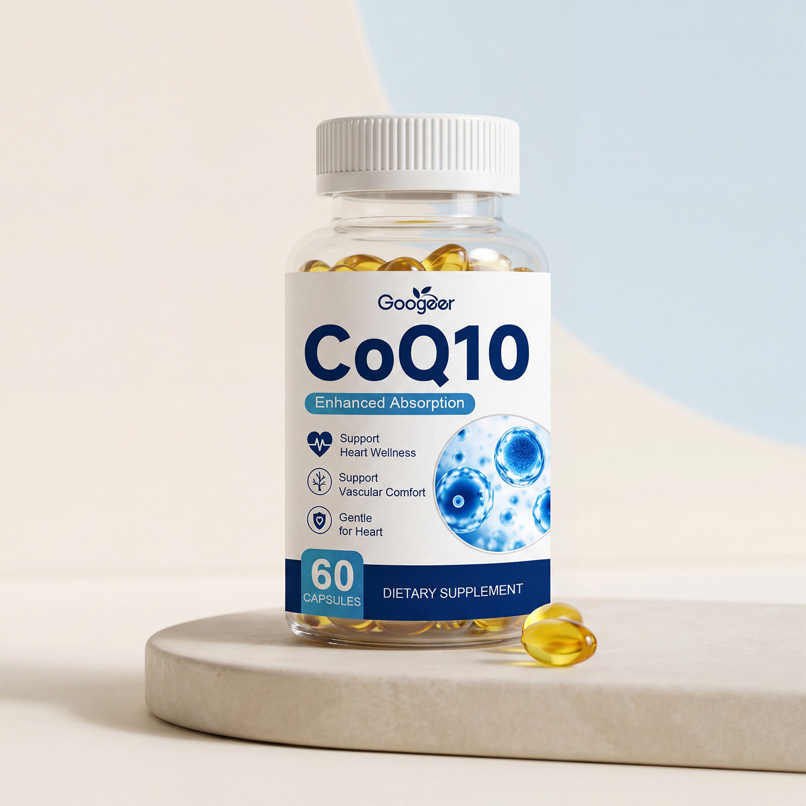 GOOGEER Coenzyme Q10 Vitality Body Massage Care Capsules