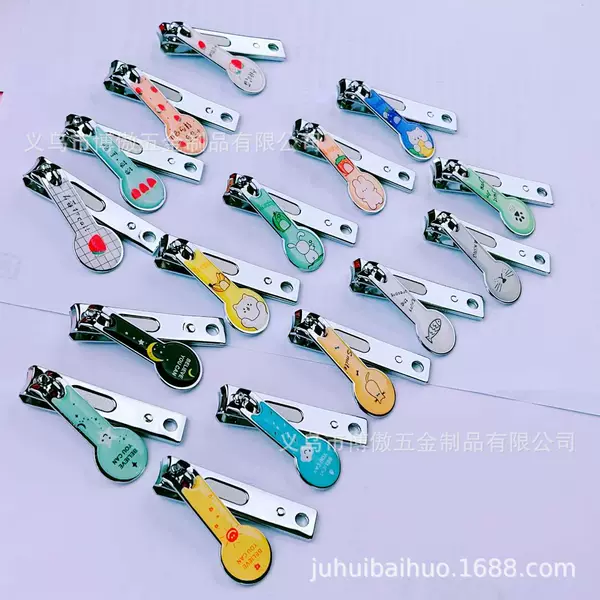 Explosive Medium Flat Mouth Fresh and Loving Nail Clipper Girl's Heart Nail Clipper Hanging Ornaments Carry-on Fine Nail Clipper