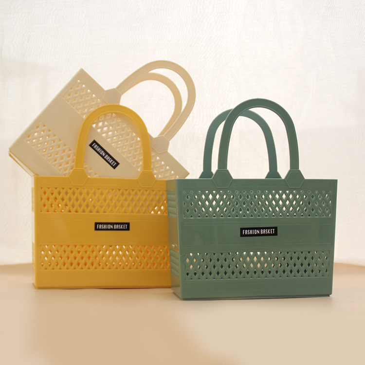 浴室手提洗澡篮子浴筐学生澡堂塑料沐浴洗发露卫生间收纳筐洗浴篮