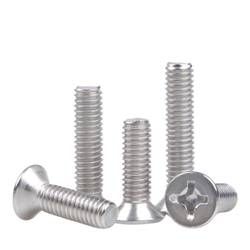 304 stainless steel GB819M3-M6 countersunk head cross machine screws countersunk machine screws wholesale flat head cross machine screws