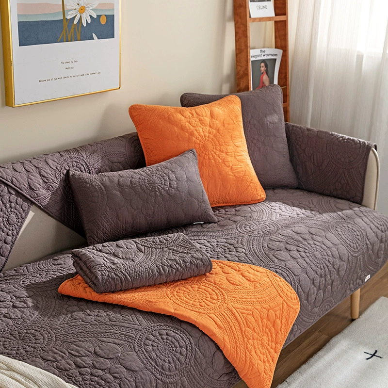 Хлопковая прокладка простой современный круглый нескользкий диван коврик для четырех сезонов универсальный хлопчатобумажная подушка для дивана для оптовых продаж