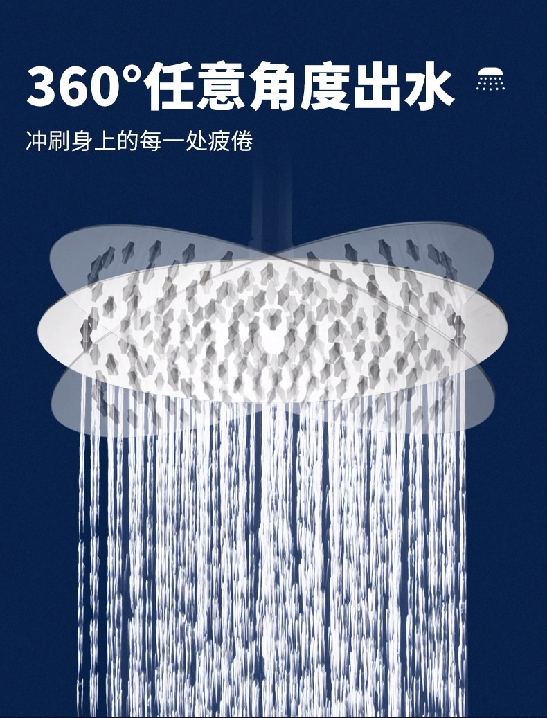 Large top shower head, bathroom pressurized shower head, single bath showerhead with rod, square and round shape, factory wholesale undefined