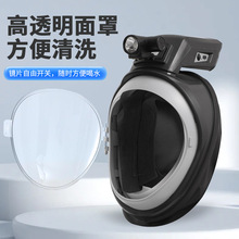 防尘面罩电动送风全封闭工业粉尘防护带风扇口罩通风不起雾