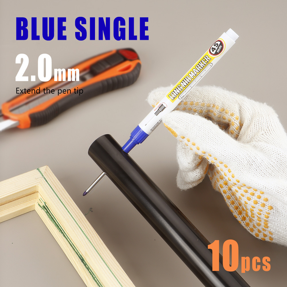 Bolígrafo transfronterizo de cabeza larga ultralarga de 45mm para carpintería y fontanero bolígrafo de marcado de baldosas de boca larga especial bolígrafo de marcado aceitoso