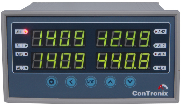 XSD4/4四通道仪表,4通道输入,双显示,0.2级精度,可带变送输出
