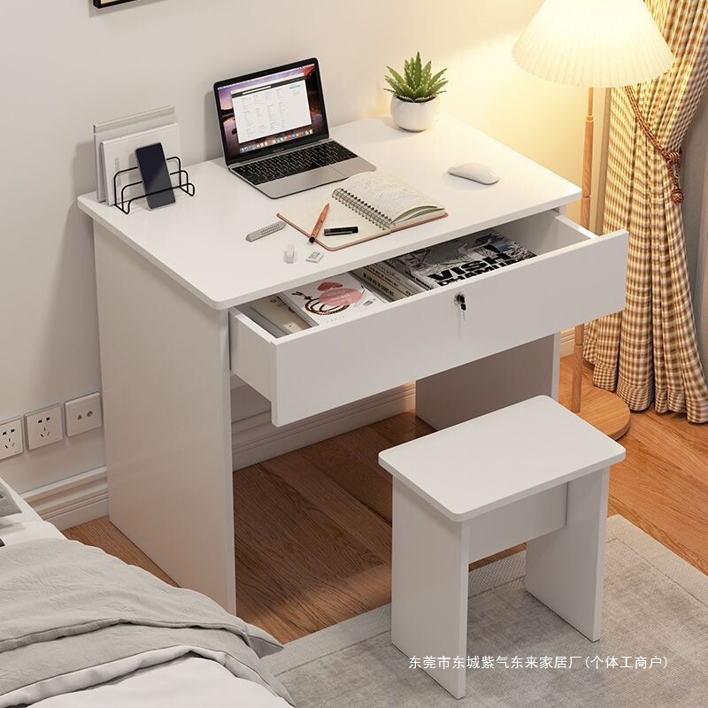 Bedroom Student Home Computer Desk Set, Small Size Writing Desk with Lockable Desk Chair, Small Table with Drawers Bedroom Student Home Computer Desk Set, Small Size Writing Desk with Lockable Desk Chair, Small Table with Drawers