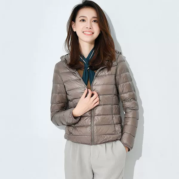 With hood, khaki