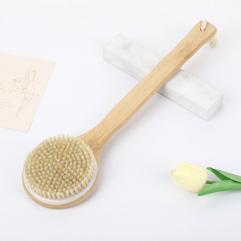 Amazon Cross-border Bristle Brush Massage, Bathing Brush Handburse Bath Brush Brush Round Bath Brush Brush Hemu Bath Brush