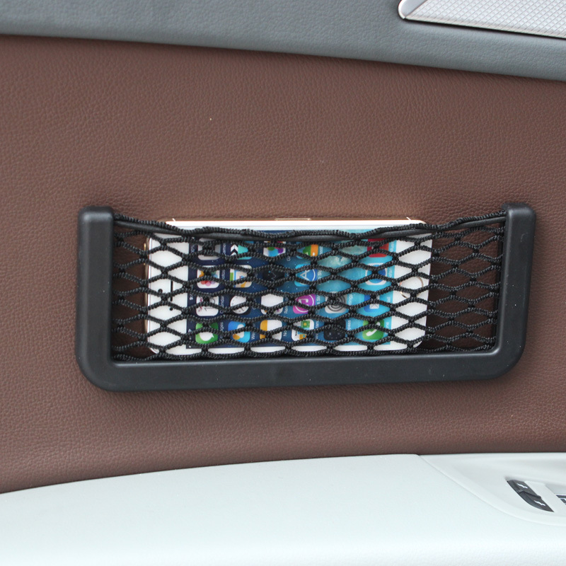 Producto Un gran bolsillo de red de almacenamiento 20*8cm teléfono móvil coche creativo coche suministros coche malla misceláneas almacenamiento