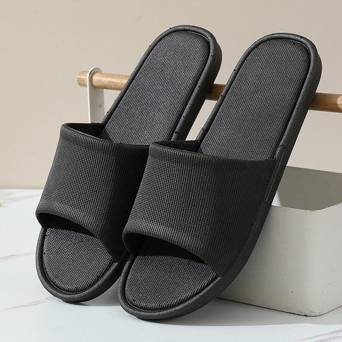 Home slippers men's summer couples home bathroom men's slippers non-slip indoor leakage hotel men's slippers summer