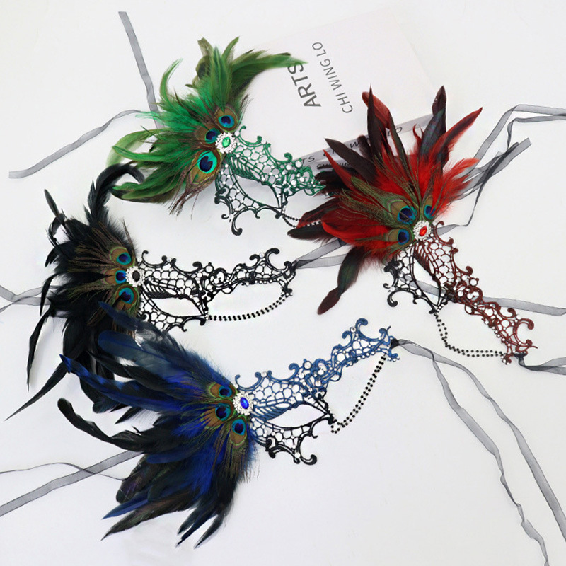 Ventas transfronterizas de encaje sexy de un solo ojo máscara de media cara fiesta máscara de ojos sexy espectáculo de cine y televisión accesorios de vestuario