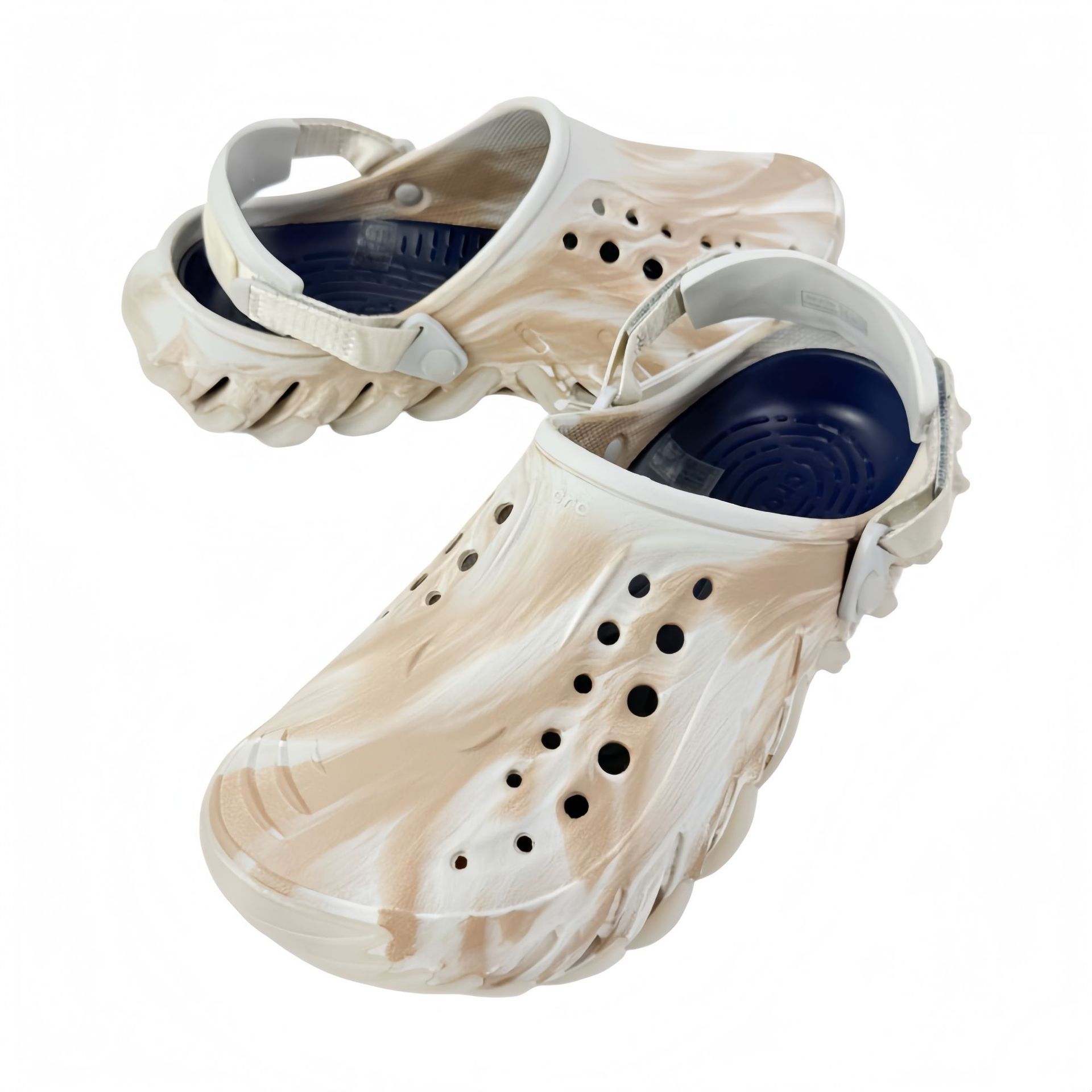 26 años de tarjeta de stock para hombres y mujeres zapatos de tanque corrugados impresión al aire libre sandálias de playa antideslizantes zapatillas de moda image 2