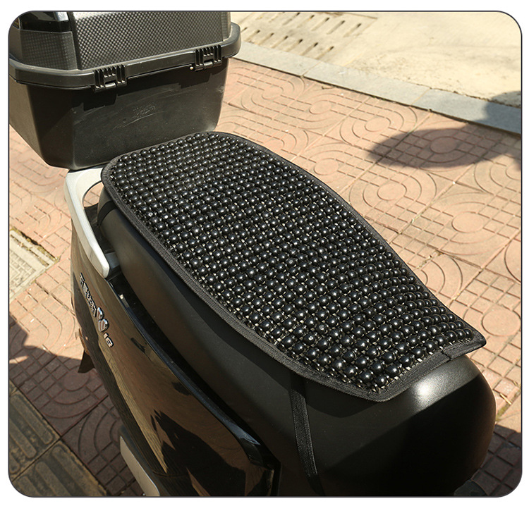 Universal Electric Vehicle Seat Cushion, Summer Breathable Wooden Bead Seat Pad, Non-Slip, Sun Protection, Electric Bike Seat Cover, Cooling Pad Wholesale