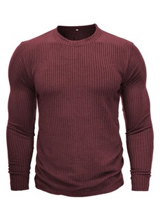 O 76401 Men's Solid Color Sweater ��ʿë�� �W���羳���R�d��