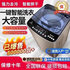 10/12KG洗衣机全自动家用大容量波轮出租房热烘干洗脱一体