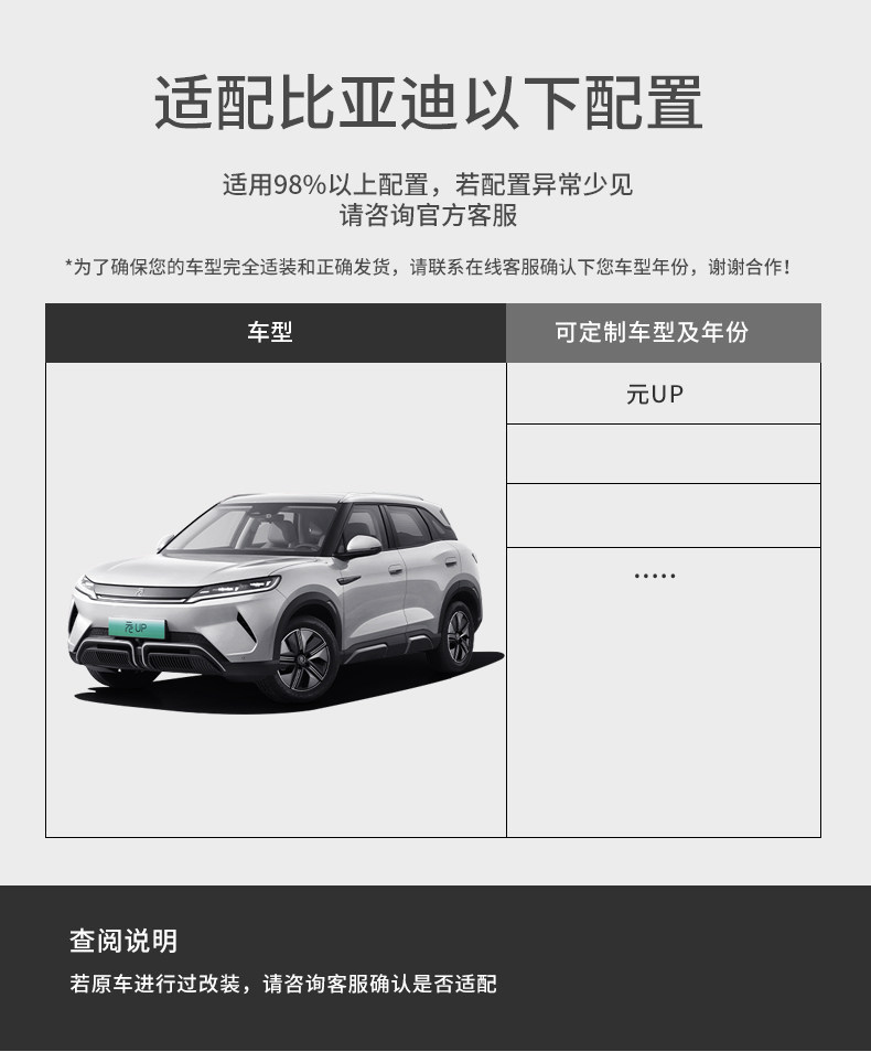 Special TPE car floor mats for BYD Yuan UP, full coverage, waterproof, interior modification accessories