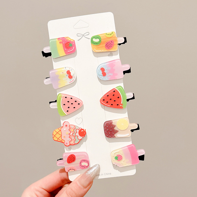 Caricatura curry clip para el cabello lateral de las mujeres clip para el cabello niños lindos clip para el cabello al por mayor