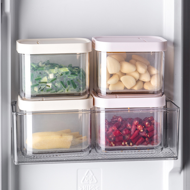葱姜蒜收纳盒家用厨房冰箱保鲜盒食品级密封盒备菜神器沥水储物盒|undefined