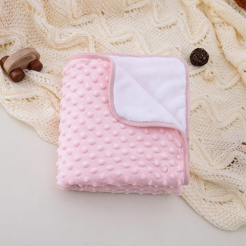 Cross-Border Baby Blanket, Bean Velvet, Flannel Composite Newborn Baby Blanket, Swaddling Blanket, Air-Conditioning Quilt, Best-Selling Model