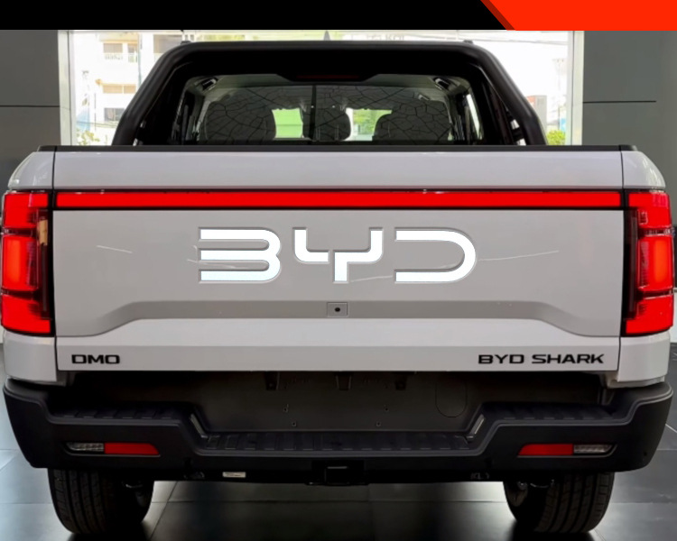 Suitable for Byd Shark 6 Modified Rear Trunk Car Logo Decorative Bright Strip Byd Shark Pickup Car Supplies