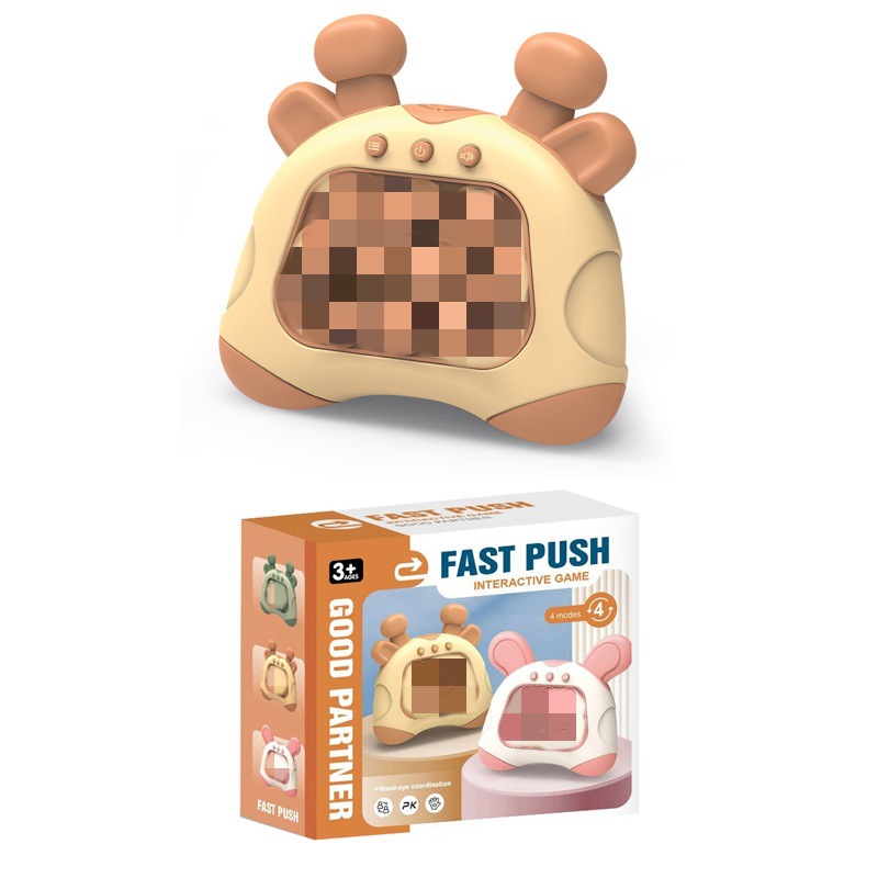 Máquina de juego de rompecabezas de música de empuje de Venta caliente de Amazon para empujar rápido ratón matando pionero hámster niños juguetes de descompresión