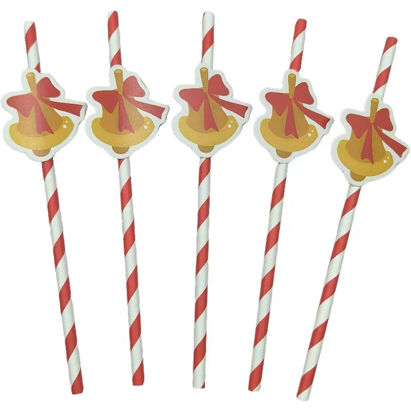 Papá Noel Papá Noel muñeco de nieve fiesta decoración postre pastel cóctel bebida paja image 18