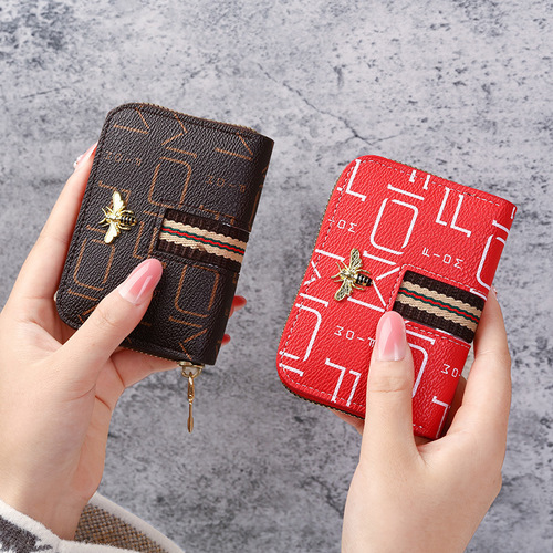 Korean card holder for women, compact, anti-degaussing, anti-theft, multi-function card holder, student large-capacity multi-card slot coin purse for women