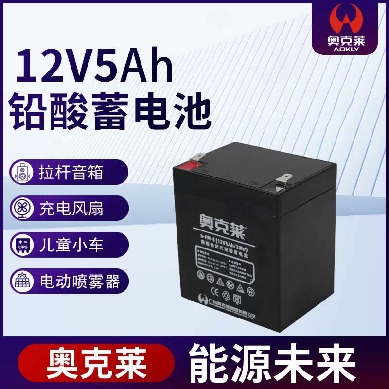 12V5AH蓄电池卷帘门电动门拉杆音响电子秤电池ups备用电源
