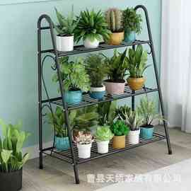 阳台花架子室内家用客厅落地式置物架现代花盆架铁艺植物摆放层架