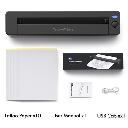 Cross-border high-definition tattoo transfer machine, portable thermal printer for office documents, tattoo equipment, tattoo artist A4 printer