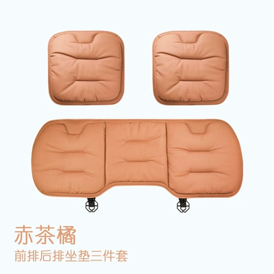 Volkswagen, All-Season Seat Back Cushion — Seat cushion, seat cover - red-tea-orange-3-piece-set-for-front-and-rear-rows