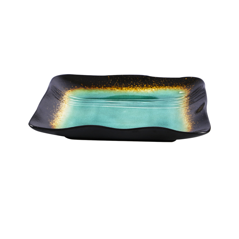 Simple creativo vajilla de cerámica suministro directo de fábrica patrón de hoja de loto fresco hogar plato desayuno ensalada plato sopa taza de agua